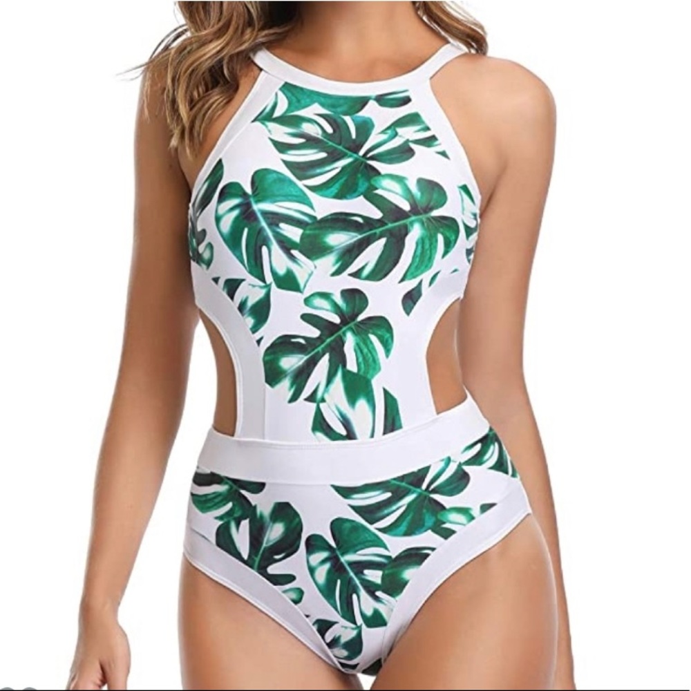 New Holipick one piece tropical swim suit